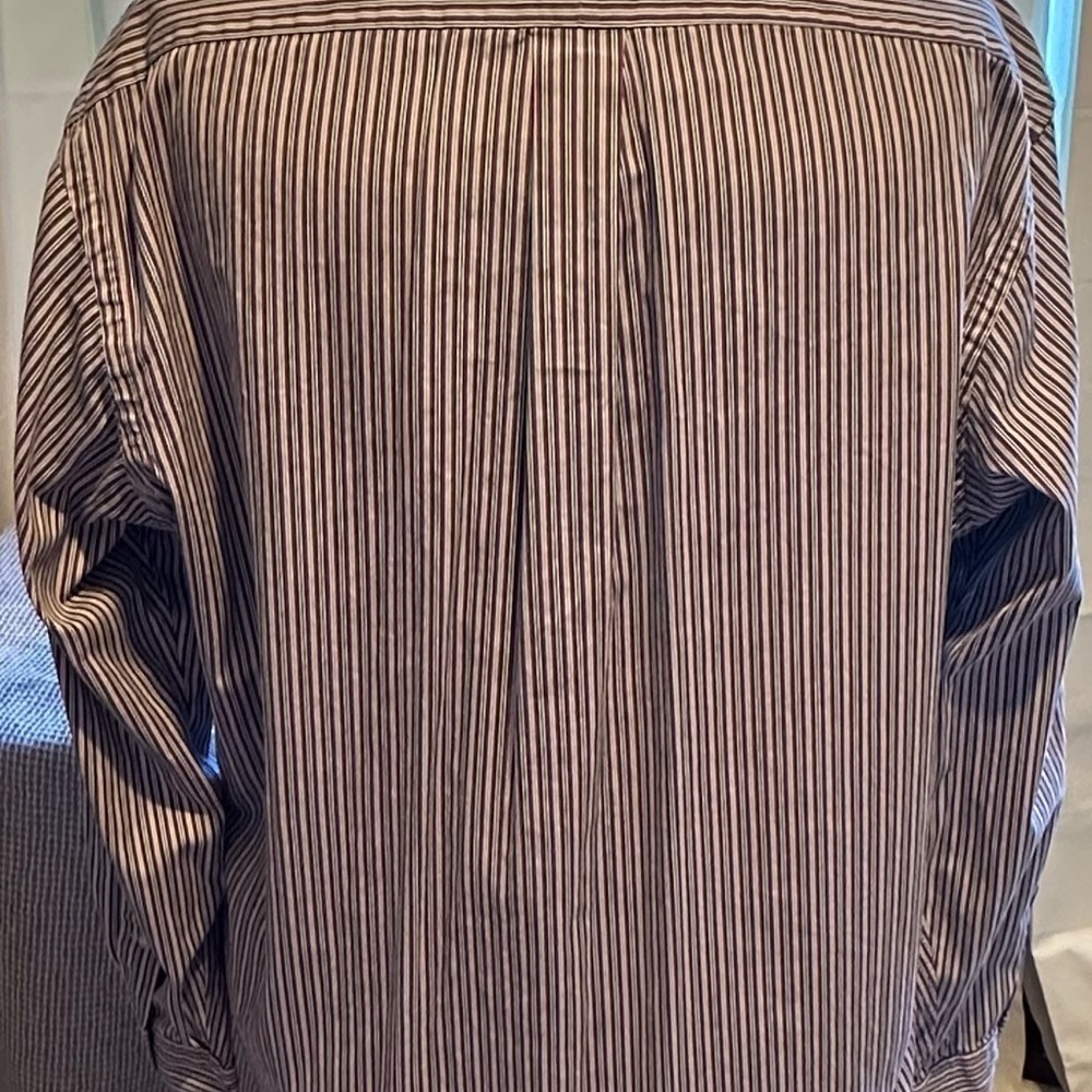 Polo Ralph Lauren Men Button-down Shirt Size 17.5 Classic Fit Striped - Picture 2 of 4